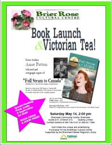 Poster for Book Launch fundraiser for Full Steam to Canada!