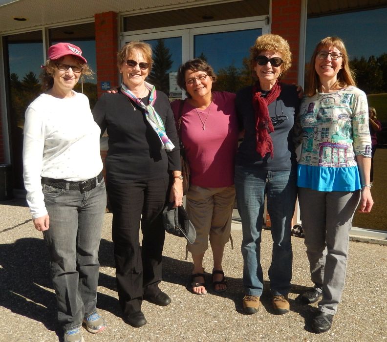 Linda, Myrna, Alison, Anne, Sharon at St. Michael's Retreat in Lumsden