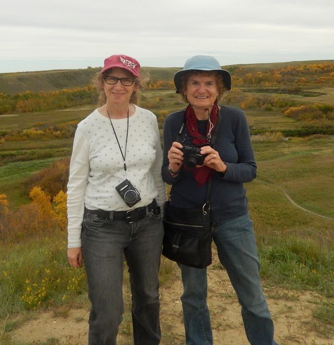Linda and Anne at Wascana Trails, 2015