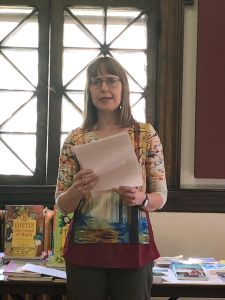 Sharon reading from Morwaka's Dreams